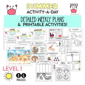 2021 Summer Weekly Plans & Activities: Level 1 = Preschool-Grade 1