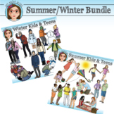 Summer/Winter Kids and Teens Clipart