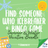 Summer & Winter Vacation Find Someone Who Icebreakers + Bi