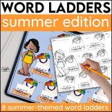 Summer Word Ladders Word Chains 1st 2nd Grade Word Work Vo