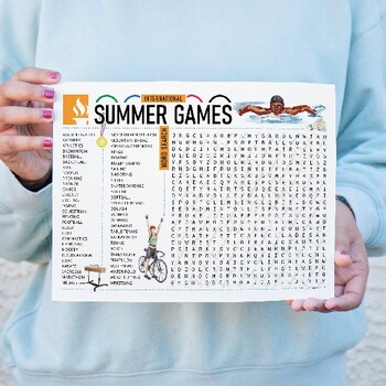 Preview of Summer Games Word Search