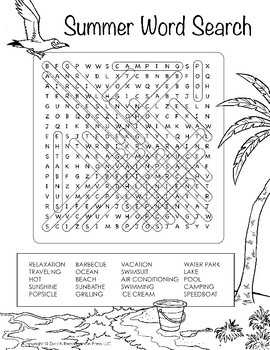 summer word search activity by tims printables tpt