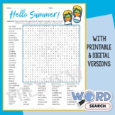 Hard Summer Word Search Puzzle 5th 6th Grade Up Worksheet 