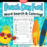 Summer Word Search: Beach Day Fun, Coloring & Drawing | En