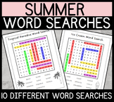 End of the Year Summer Word Search - Beach, Pool, Ice Crea