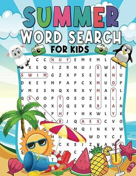Preview of Summer Word Search For Kids