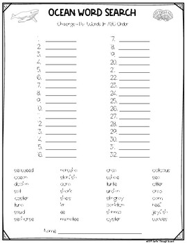 summer word search freebie by surfin through second tpt