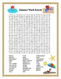 Summer Word Search- Harder 32 Words