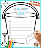My Summer Bucket List Craft Template Wordsearch Letter to 