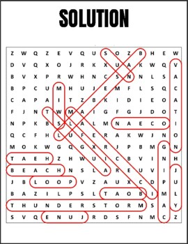 summer word search printable puzzle pdf large print tpt