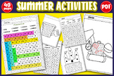 End of the Year activities Maze, Summer Vocabulary Word Se