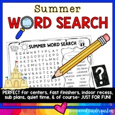 Summer Word Search Puzzle - end of the year FUN! Literacy 