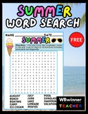 Summer Word Search Puzzles | End of the Year activities |V