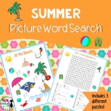 Summer Word Search puzzle EOY Activities - Spelling and Vo