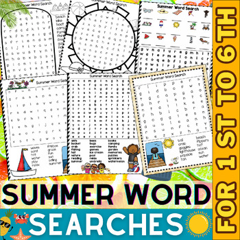 Preview of Summer Word Search With Answer | End of the Year Activities | Summer Activities
