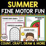 Summer Word Search Worksheets Coloring Pages and Craft - S