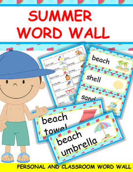 Preview of Summer - Word Wall [47 Summer Words with Pictures]