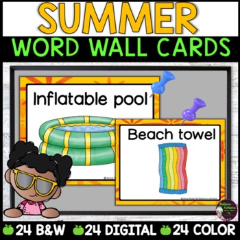 Preview of Summer Word Wall Cards