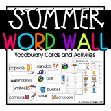 Summer Word Wall Vocabulary Cards and Activities