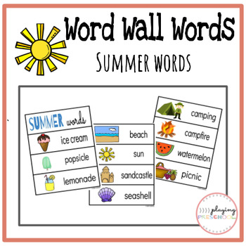 30 Summer Word Wall Words  Summer words, Word wall, Preschool word walls