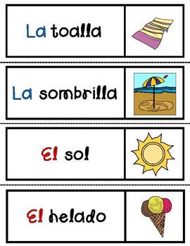 Summer Word Wall in Spanish - El verano: pared de palabras | TPT
