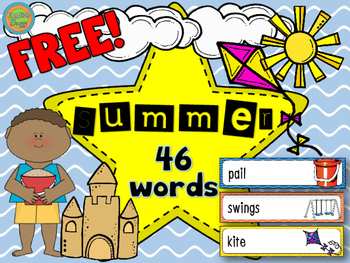 Preview of Summer - Word wall vocabulary (46) FREE!