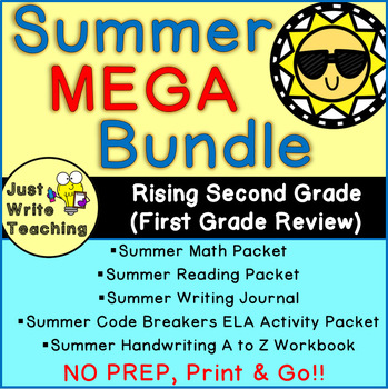 Preview of Summer Work MEGA Bundle - Rising Second Grade (First Grade Review)