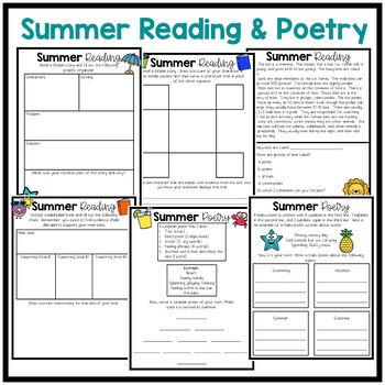 Summer Work Packet - Summer Activities - Math, Writing, Reading Response