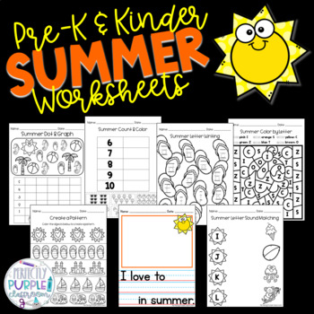 summer worksheets by perfectly purple classroom tpt