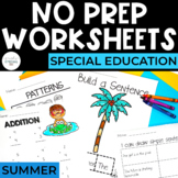 Summer Worksheets | Basic Skills | No Prep Pack | Special 