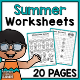 Summer Worksheets - No Prep Math and Literacy