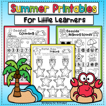 Preview of Summer Worksheets for Preschool