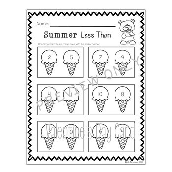 Summer Worksheets for Preschool - Kindergarten by Little Bell Lessons