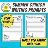 Summer Would You Rather Opinion Writing Prompts Templates 
