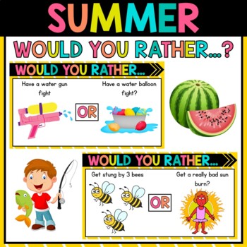 Summer Would You Rather | Virtual & In Person Brain Break | TpT