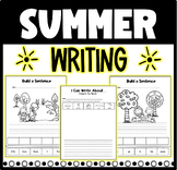 Summer Write and Draw Cut and Paste First Grade or Kinderg