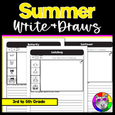 Summer Directed Drawing and Writing Worksheets, Write & Dr