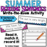Summer Write the Room Activity - Sentence Reading