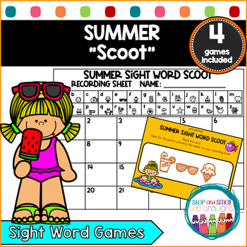 Preview of Summer Write the Room | Dolch Sight Word Write the Room | Sight Word Secret Code