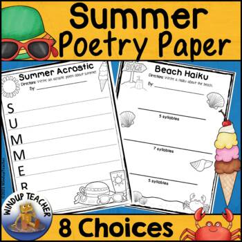 Summer Writing Activities Bundle By Windup Teacher 