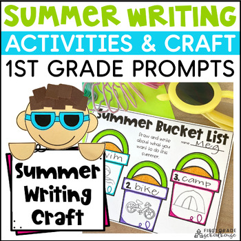 Preview of 1st Grade Summer Writing Prompts Packet – Fun Summer Craft & Writing Activities