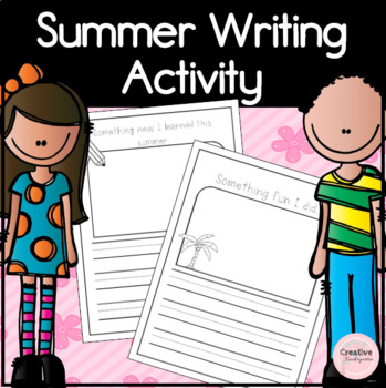 Preview of Summer Writing Activity for Kindergarten