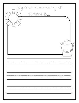 summer writing activity for kindergarten by creative kindergarten