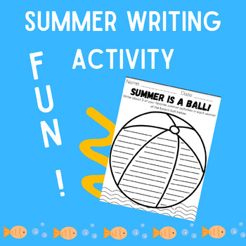 Preview of Summer Writing Activity