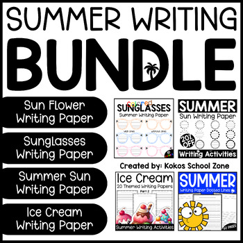 Preview of Summer Writing Bundle Summer Writing Activities Paper