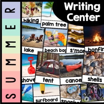 Preview of Summer Writing Center | Nonfiction Pictures | Real Pictures | Editable