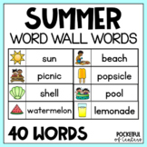Summer Writing Center | Summer Word Wall Words FREE