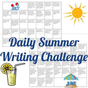 Preview of Summer Writing Challenge