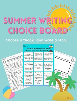 Preview of Summer Writing Choice Board