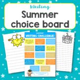 Summer Writing Choice board